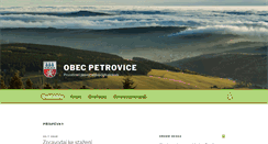 Desktop Screenshot of obecpetrovice.cz