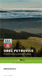 Mobile Screenshot of obecpetrovice.cz